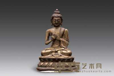 清代 铜释迦牟尼坐像 高16.5cm